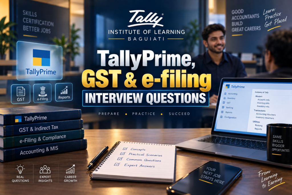 30 Accounting, Tally & GST e-Filing Interview Questions for Freshers (With Simple Answers)